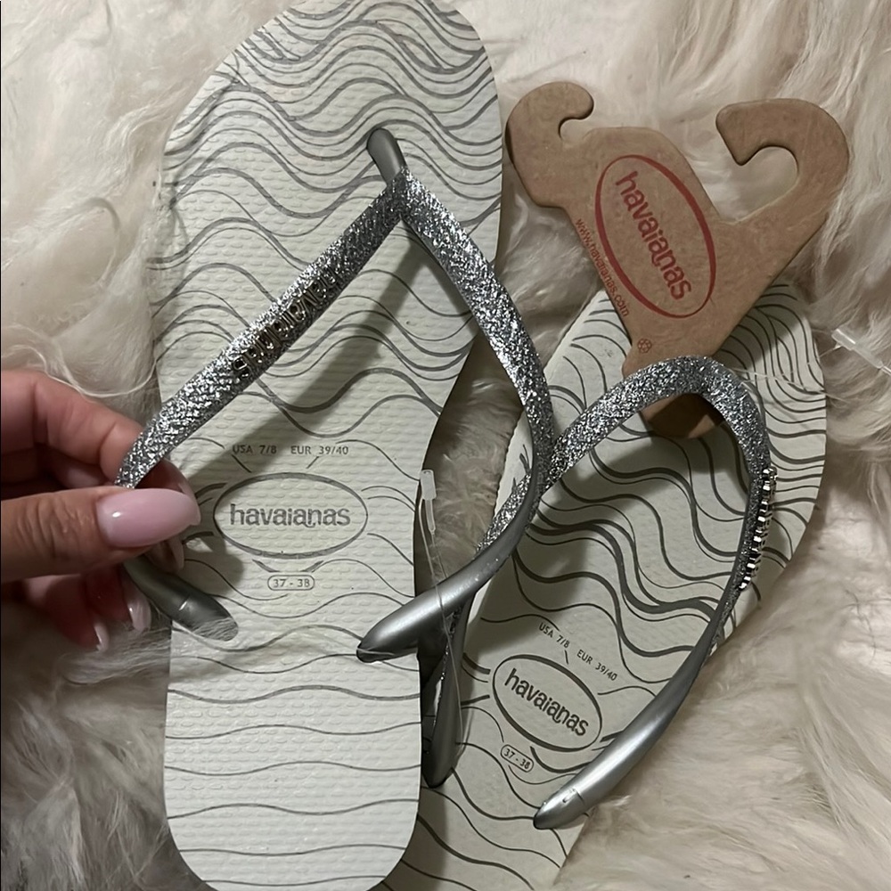 Havaianas Silver Sandals Classic Design